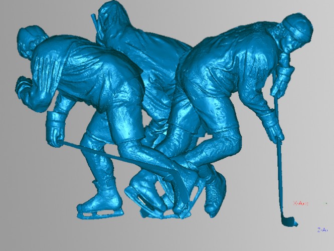 Scansite 3D scanning, replication, enlarging and reducing for 3D Art Sculpture and Foundry of Bruce Wolfe bronze statue Bronze statue, “Le Magnifique” by sculptor Bruce Wolfe in studio