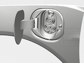 Solidworks CAD model of a charging port for a Chevy Bolt Solidworks CAD model of a charging port for a Chevy Bolt