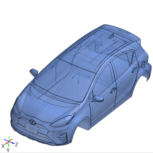 CAD model of Toyota Prius reverse engineered from 3D scan data. CAD model of Toyota Prius reverse engineered from 3D scan data.