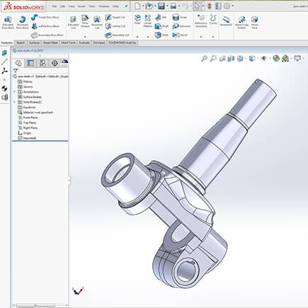 Reverse engineered 3D scan data of the front axle of 1912 Pierce-Arrow automobile. Reverse engineered 3D scan data of the front axle of 1912 Pierce-Arrow automobile.