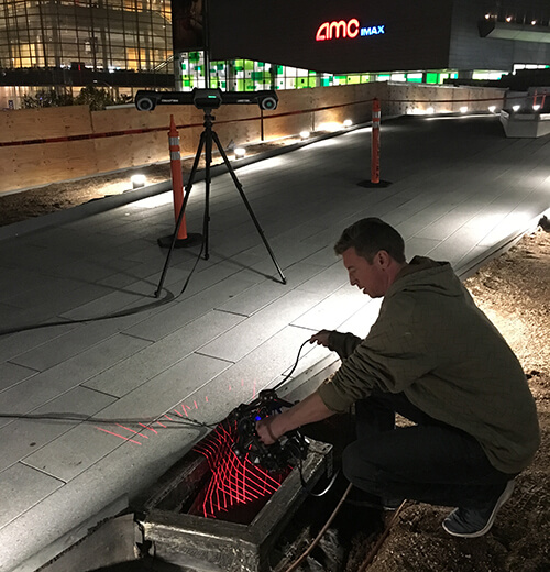 Onsite 3D scanning with Creaform Metrascan at Moscone Center in San Francisco. Onsite 3D scanning with Creaform Metrascan at Moscone Center in San Francisco.