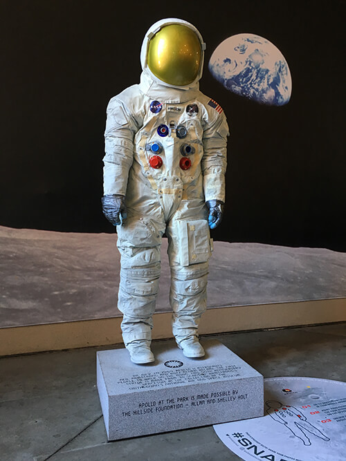 Resin cast and painted model of Neil Armstrong’s space suit created from 3D scan data Resin cast and painted model of Neil Armstrong's space suit created from 3D scan data