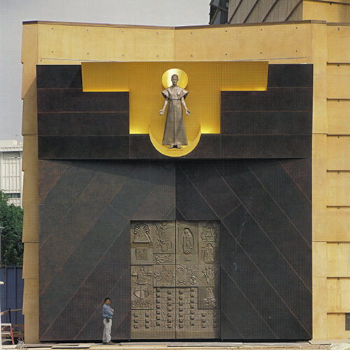 Great bronze doors of Cathedral of Our Lady of the Angels catherdral in Los Angels by Robert Graham Great bronze doors of Cathedral of Our Lady of the Angels catherdral in Los Angels by Robert Graham