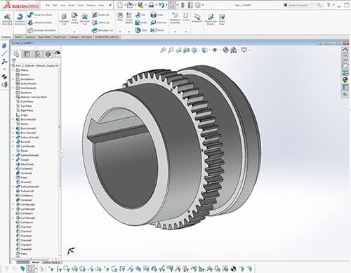 Parametric Solidworks file (with feature tree) created from 3D scan data in Geomagic DesignX software Parametric Solidworks file (with feature tree) created from 3D scan data in Geomagic DesignX software