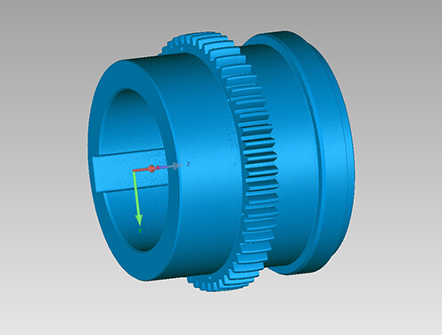 3D scan data of cable car axle part created using a Creaform Metrascan 3D scanner 3D scan data of cable car axle part created using a Creaform Metrascan 3D scanner