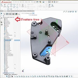 CAD file with feature tree